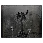 Awesome Crow Skeleton With Skulls Double Sided Flano Blanket (Medium)  60 x50  Blanket Front