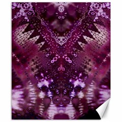 Pink Fractal Lace Canvas 8  X 10  by KirstenStar