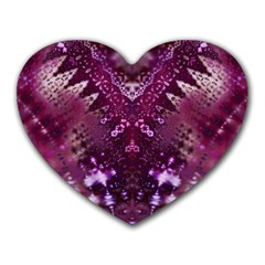 Pink Fractal Lace Heart Mousepads by KirstenStar