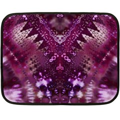 Pink Fractal Lace Double Sided Fleece Blanket (mini)  by KirstenStar