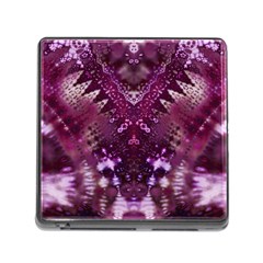 Pink Fractal Lace Memory Card Reader (square 5 Slot)