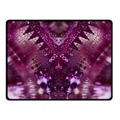 Pink Fractal Lace Double Sided Fleece Blanket (small)  by KirstenStar