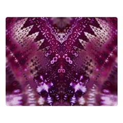 Pink Fractal Lace Double Sided Flano Blanket (large)  by KirstenStar