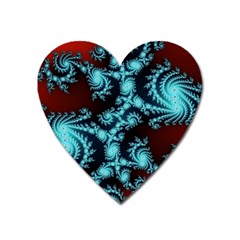 Fractal Spiral Abstract Pattern Art Heart Magnet by Pakrebo