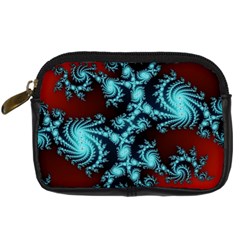 Fractal Spiral Abstract Pattern Art Digital Camera Leather Case by Pakrebo