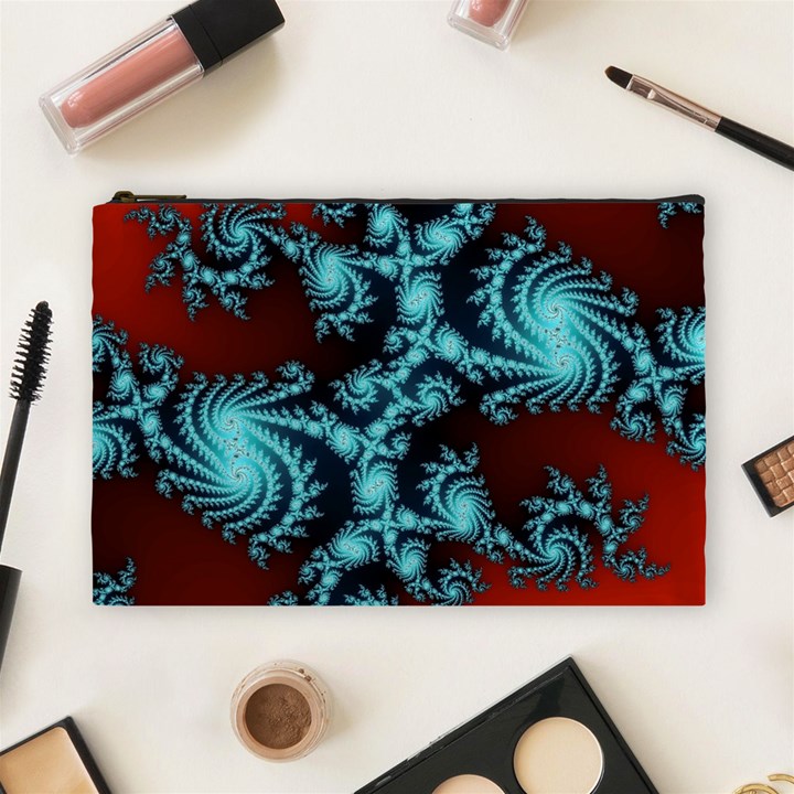 Fractal Spiral Abstract Pattern Art Cosmetic Bag (Large)