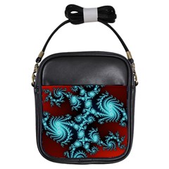 Fractal Spiral Abstract Pattern Art Girls Sling Bag by Pakrebo