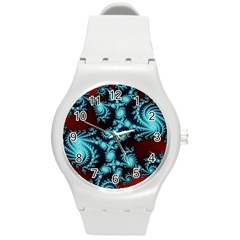 Fractal Spiral Abstract Pattern Art Round Plastic Sport Watch (m) by Pakrebo