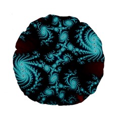 Fractal Spiral Abstract Pattern Art Standard 15  Premium Round Cushions by Pakrebo