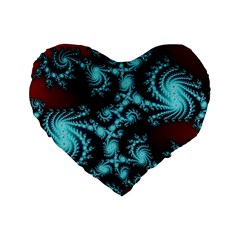 Fractal Spiral Abstract Pattern Art Standard 16  Premium Heart Shape Cushions by Pakrebo