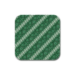 Batik Pattern Java Indonesia Rubber Square Coaster (4 Pack)  by Pakrebo