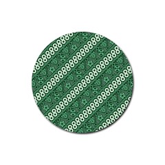 Batik Pattern Java Indonesia Rubber Round Coaster (4 Pack)  by Pakrebo