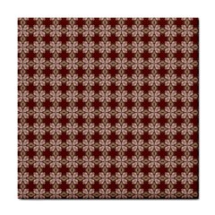 Brown Tiles Leaves Wallpaper Tile Coasters by Pakrebo