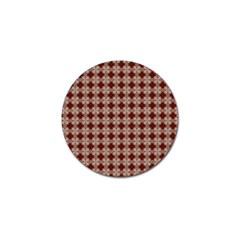 Brown Tiles Leaves Wallpaper Golf Ball Marker by Pakrebo