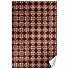 Brown Tiles Leaves Wallpaper Canvas 20  X 30  by Pakrebo