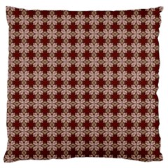 Brown Tiles Leaves Wallpaper Large Flano Cushion Case (two Sides) by Pakrebo