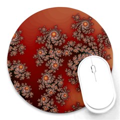 Fractal Rendering Pattern Abstract Round Mousepads