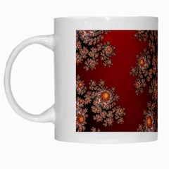 Fractal Rendering Pattern Abstract White Mugs