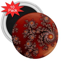 Fractal Rendering Pattern Abstract 3  Magnets (10 pack) 