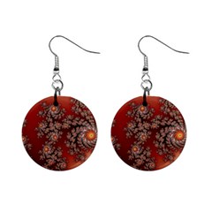 Fractal Rendering Pattern Abstract Mini Button Earrings