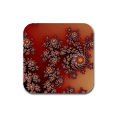 Fractal Rendering Pattern Abstract Rubber Square Coaster (4 pack) 