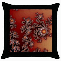 Fractal Rendering Pattern Abstract Throw Pillow Case (Black)