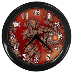 Fractal Rendering Pattern Abstract Wall Clock (black)