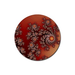 Fractal Rendering Pattern Abstract Rubber Coaster (Round) 