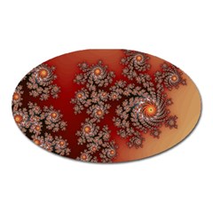 Fractal Rendering Pattern Abstract Oval Magnet