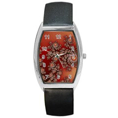 Fractal Rendering Pattern Abstract Barrel Style Metal Watch