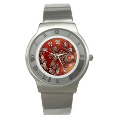 Fractal Rendering Pattern Abstract Stainless Steel Watch