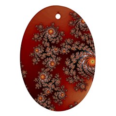 Fractal Rendering Pattern Abstract Oval Ornament (two Sides) by Pakrebo