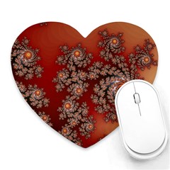 Fractal Rendering Pattern Abstract Heart Mousepads