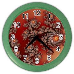 Fractal Rendering Pattern Abstract Color Wall Clock