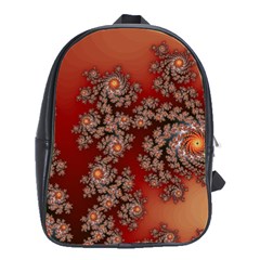 Fractal Rendering Pattern Abstract School Bag (Large)