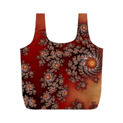 Fractal Rendering Pattern Abstract Full Print Recycle Bag (M)