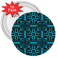 Pattern Seamless Ornament Abstract 3  Buttons (10 pack) 