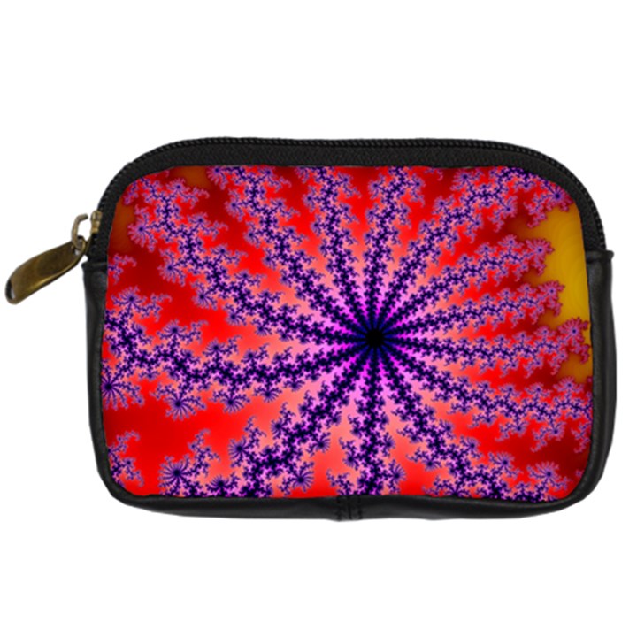 Fractal Abstract Background Spiral Digital Camera Leather Case