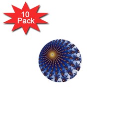 Fractal Spiral Curve Abstraction 1  Mini Buttons (10 Pack)  by Pakrebo