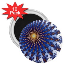 Fractal Spiral Curve Abstraction 2 25  Magnets (10 Pack)  by Pakrebo