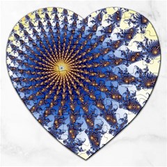 Fractal Spiral Curve Abstraction Jigsaw Puzzle (heart) by Pakrebo