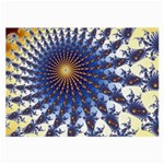 Fractal Spiral Curve Abstraction Large Glasses Cloth (2 Sides) Front