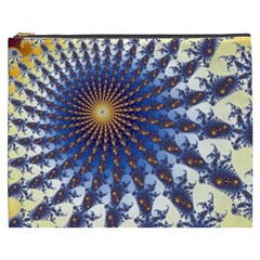 Fractal Spiral Curve Abstraction Cosmetic Bag (xxxl) by Pakrebo