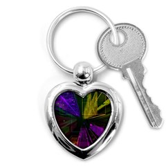 Data City Large Fiction Digital Key Chain (heart) by Pakrebo