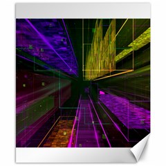 Data City Large Fiction Digital Canvas 8  X 10  by Pakrebo