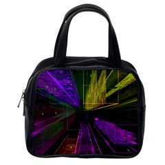 Data City Large Fiction Digital Classic Handbag (one Side) by Pakrebo