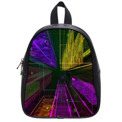 Data City Large Fiction Digital School Bag (small) by Pakrebo