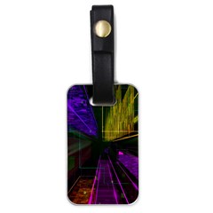 Data City Large Fiction Digital Luggage Tag (one Side) by Pakrebo