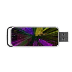 Data City Large Fiction Digital Portable Usb Flash (one Side) by Pakrebo