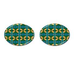 Seamless Wallpaper Digital Patterns Cufflinks (oval) by Pakrebo